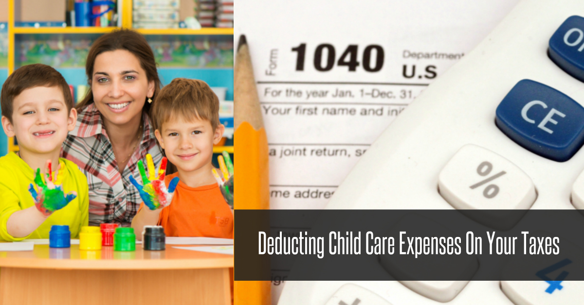 Deducting child care expenses on taxes.