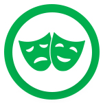 Icon of drama masks