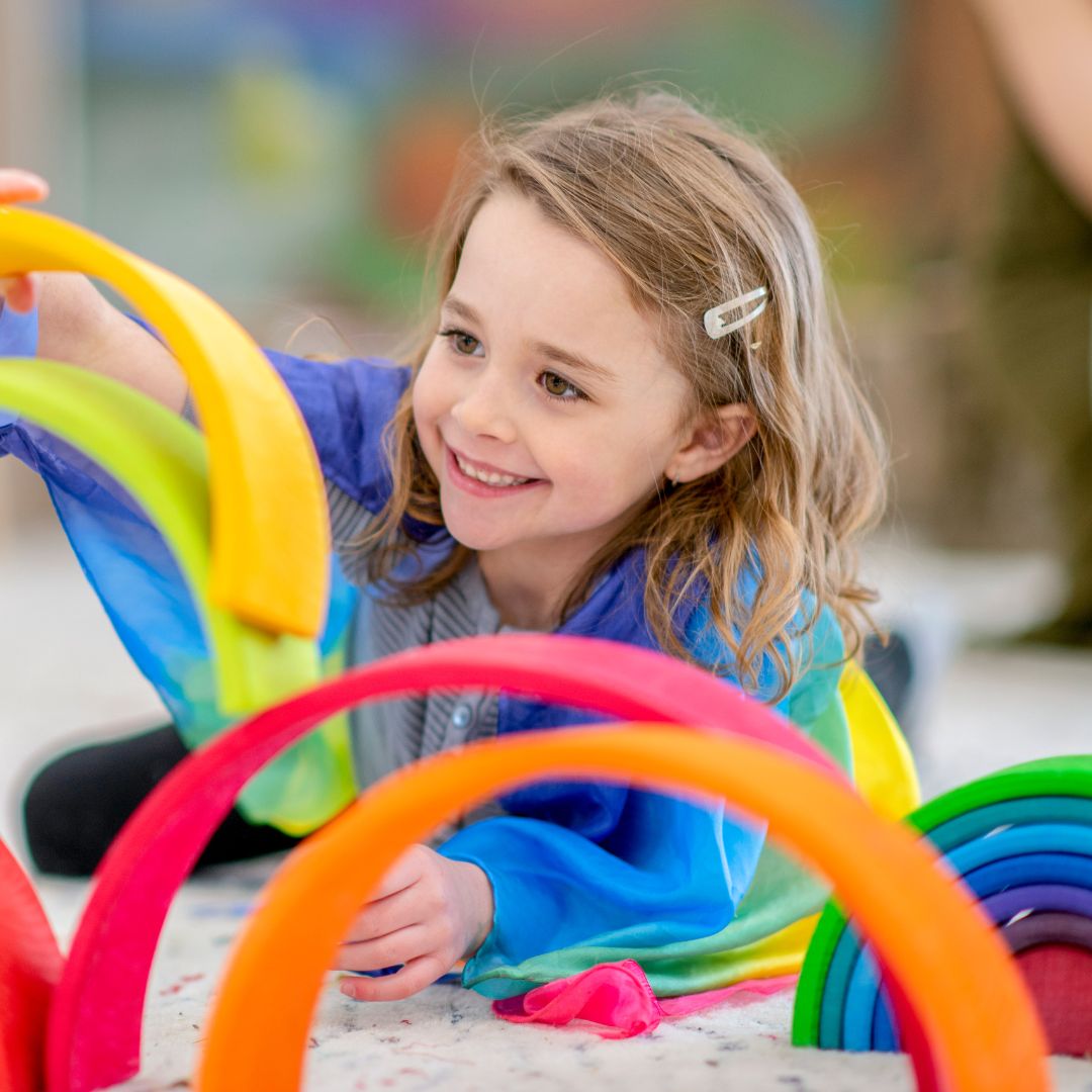 Child playing at preschool