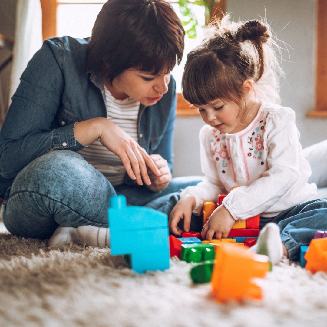 parent building blocks with child