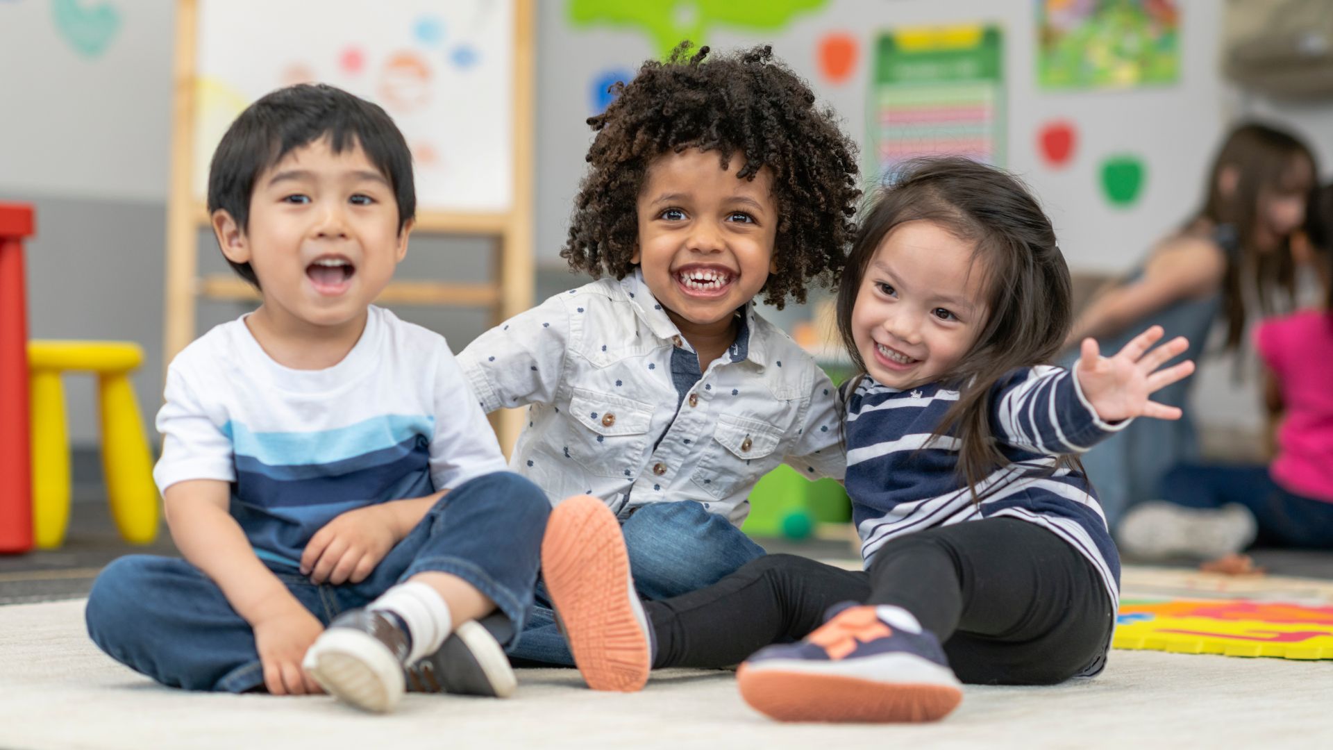 smiling preschoolers