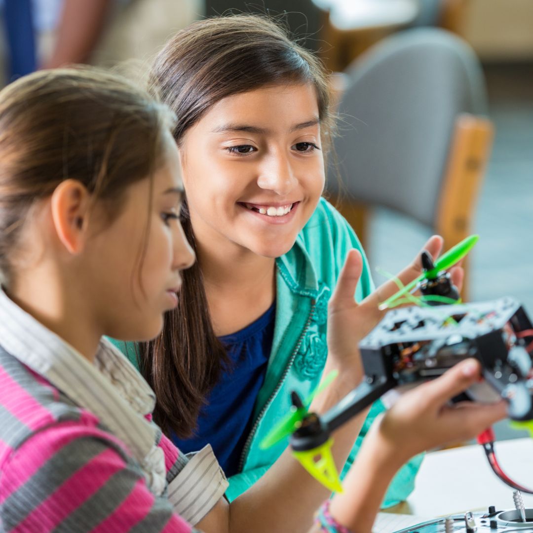 girls working together at an after-school learning program