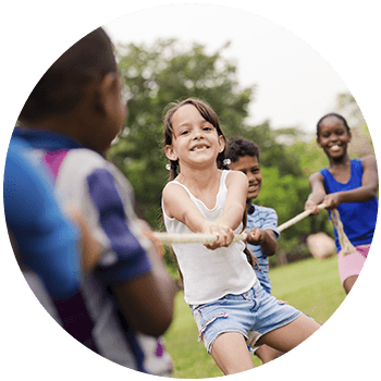 Image of kids playing Tug o War